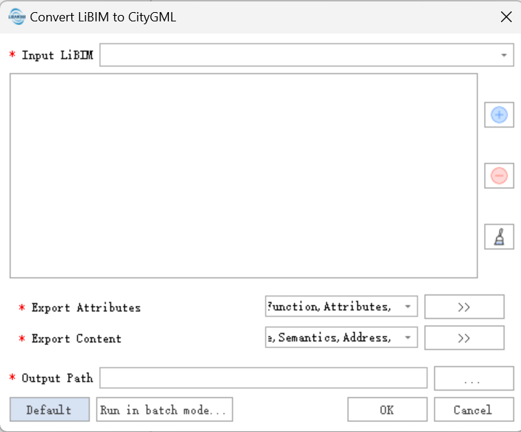 Convert LiBIM to CityGML