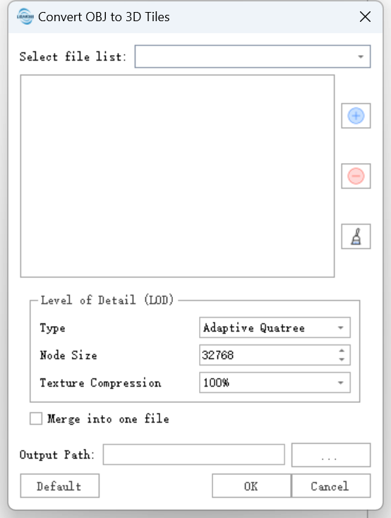 Lidar360 Convert OBJ to 3D Tiles
