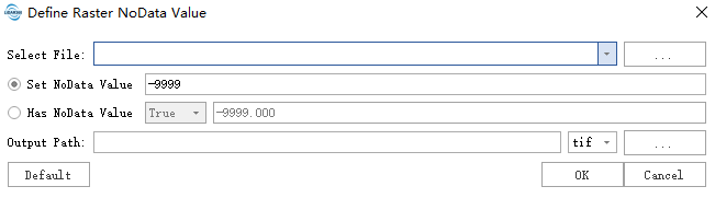 Define Raster NoData Value