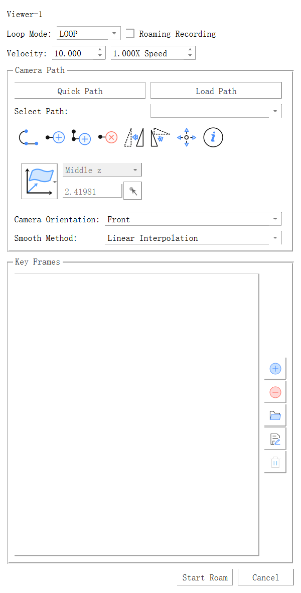 Camera Roam Settings