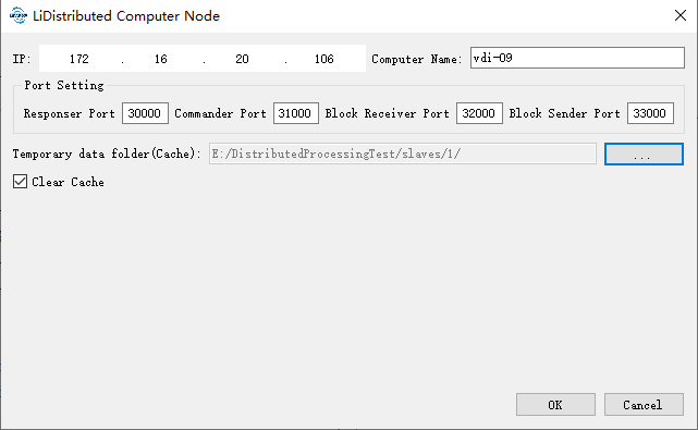 Computing node settings