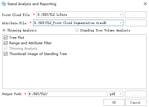 林分分析与报告界面
