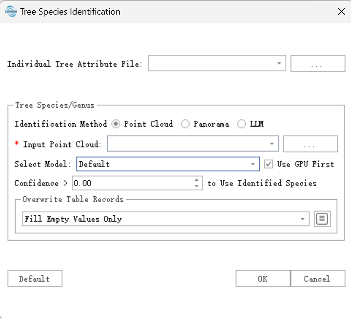 Point Cloud Tree Species Recognition
