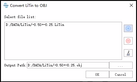 LiTin转换为OBJ主界面