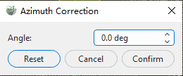 Azimuth Correction parameter dialog
