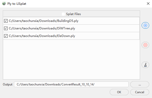 PLY To LiSplat parameter settings