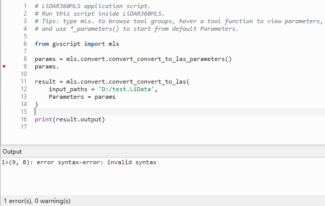 Script check results