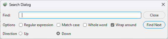 Find script text
