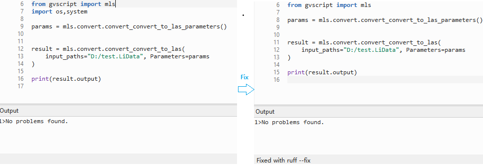 Fix script findings