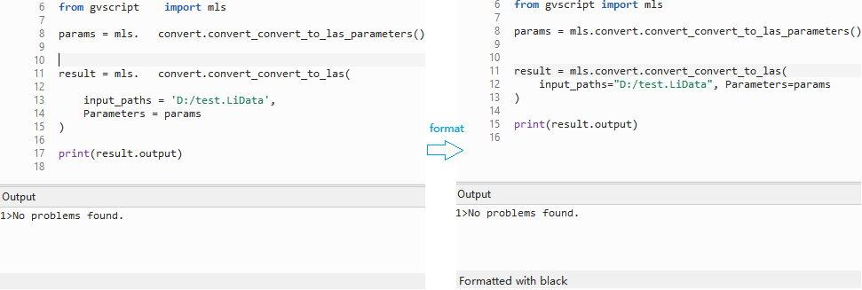 Format a script