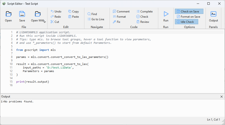 Open a Script Tool