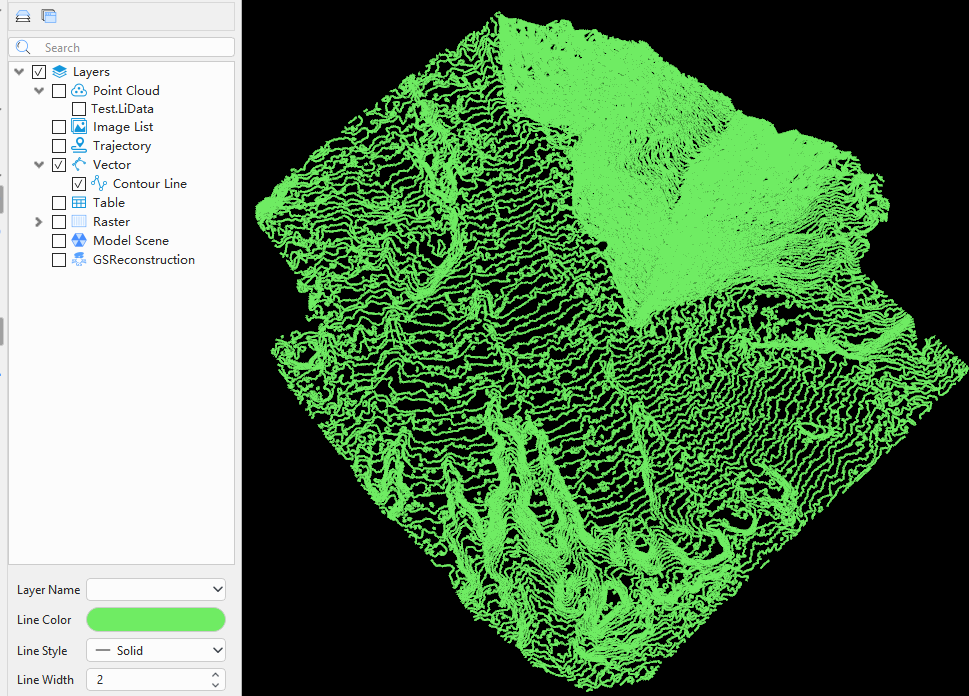Generated contour result