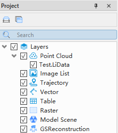 Input point cloud loaded in the project