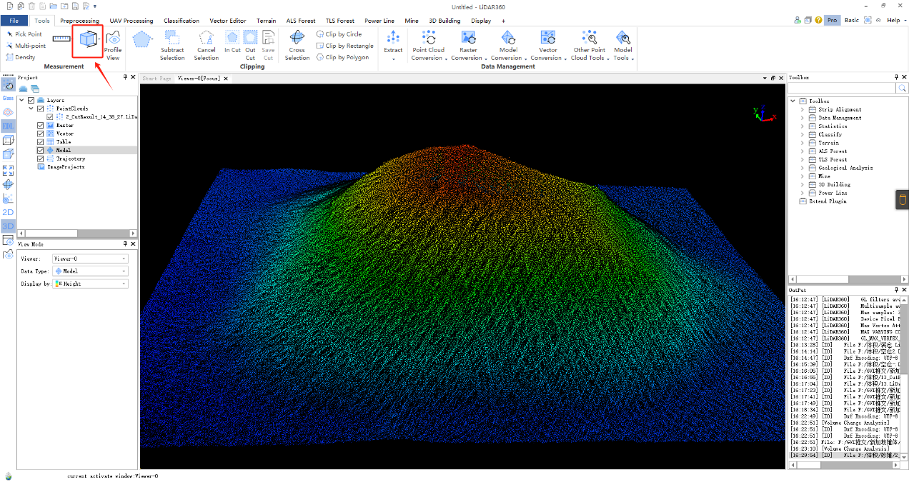 Volume Measurement of Sand Piles based on LiGrip H300